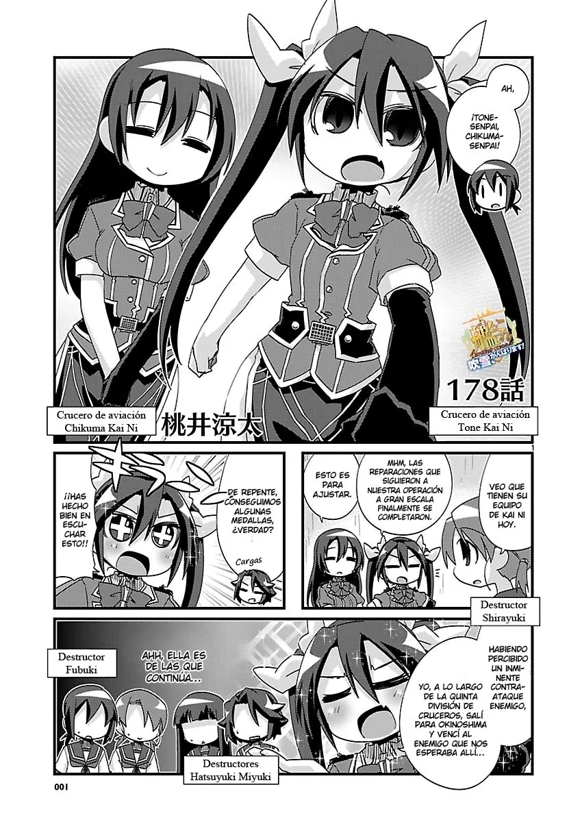 Kantai Collection 4-koma Comic: Fubuki- Ganbarimasu! Capítulo 178 en Línea - página 1