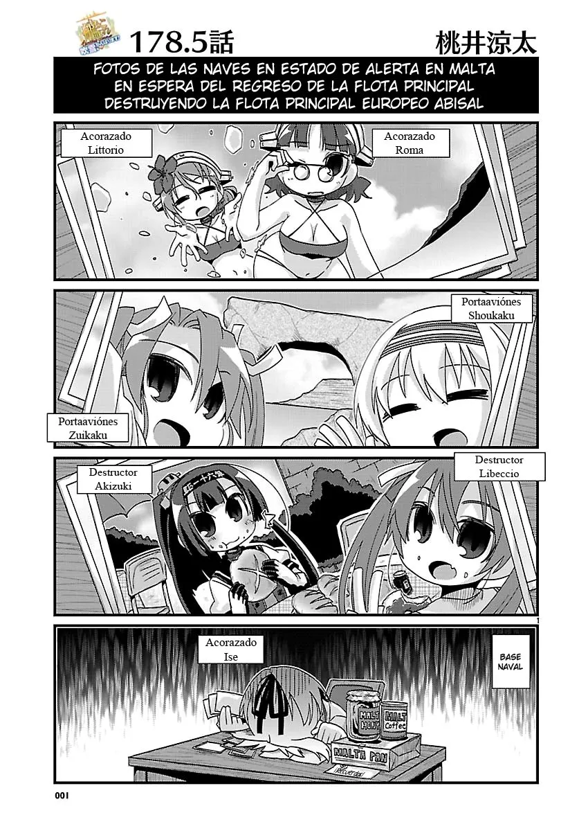 Kantai Collection 4-koma Comic: Fubuki- Ganbarimasu! Capítulo 178.5 en Línea - página 1