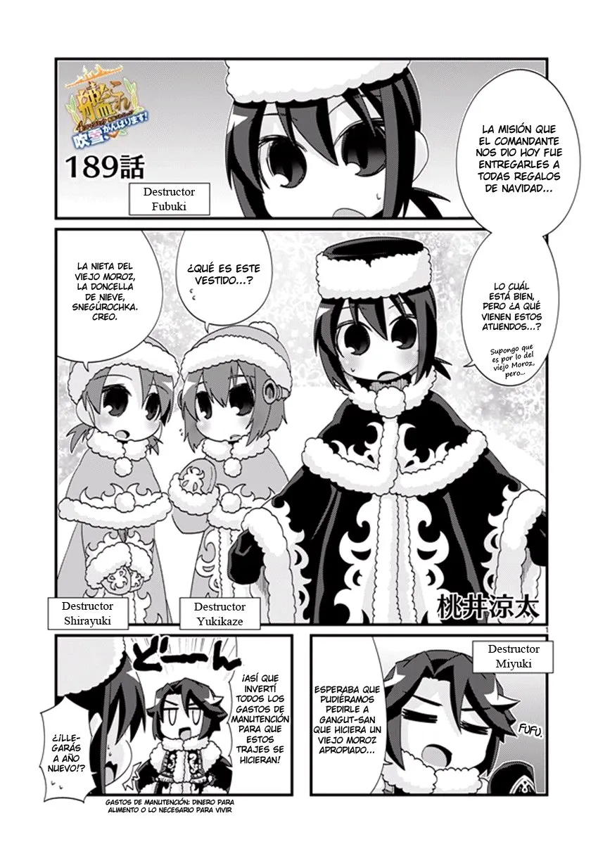 Kantai Collection 4-koma Comic: Fubuki- Ganbarimasu! Capítulo 189 en Línea - página 1