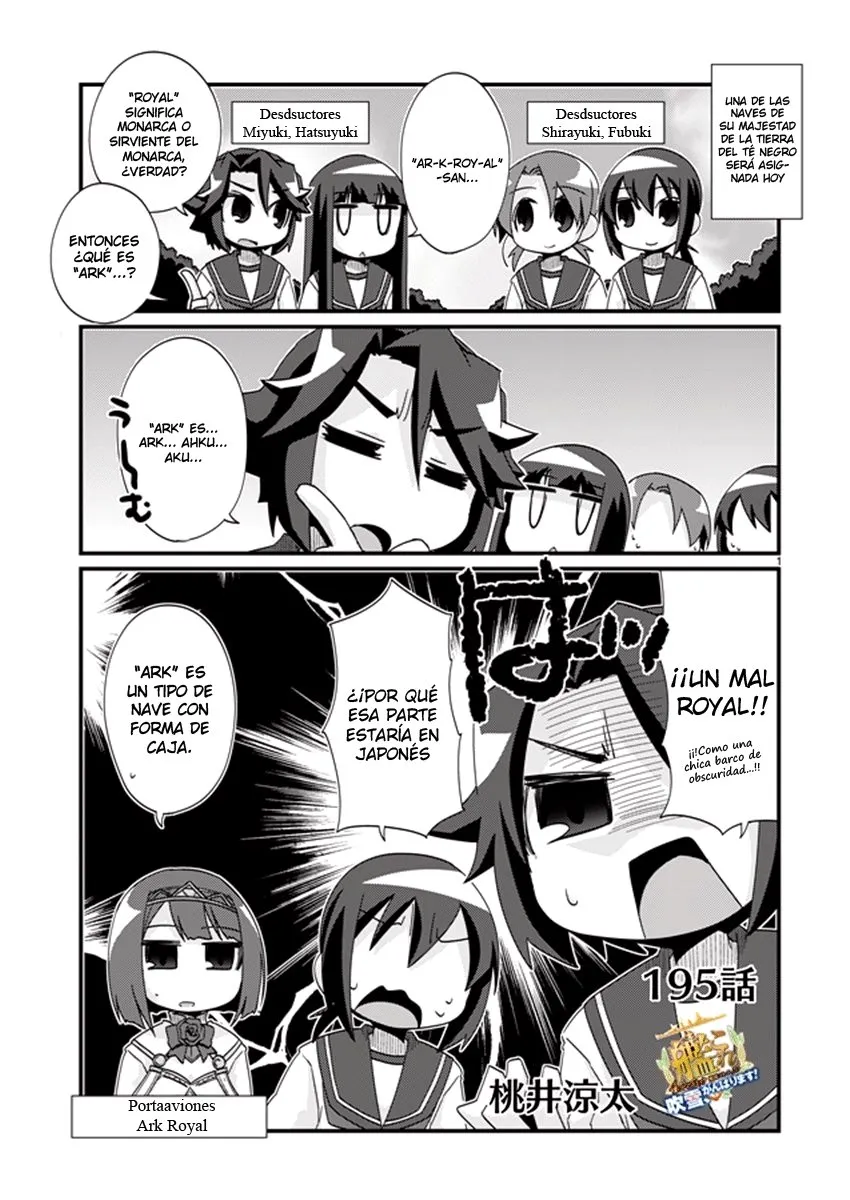 Kantai Collection 4-koma Comic: Fubuki- Ganbarimasu! Capítulo 195 en Línea - página 1