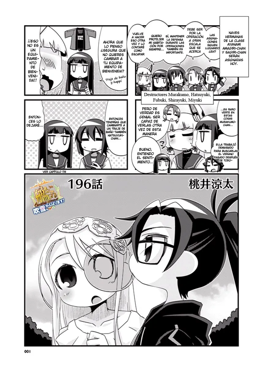 Kantai Collection 4-koma Comic: Fubuki- Ganbarimasu! Capítulo 196 en Línea - página 1
