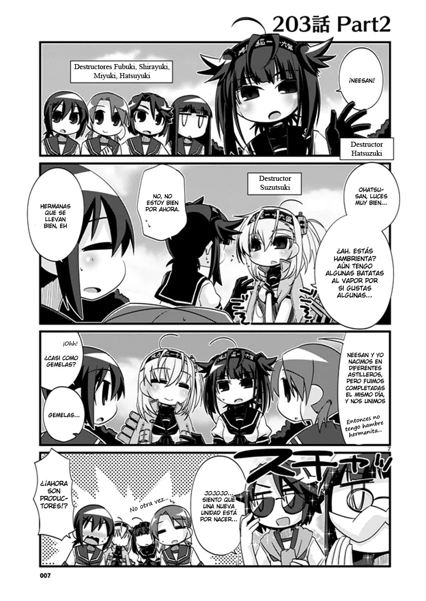 Kantai Collection 4-koma Comic: Fubuki- Ganbarimasu! Capítulo 203.1 en Línea - página 1