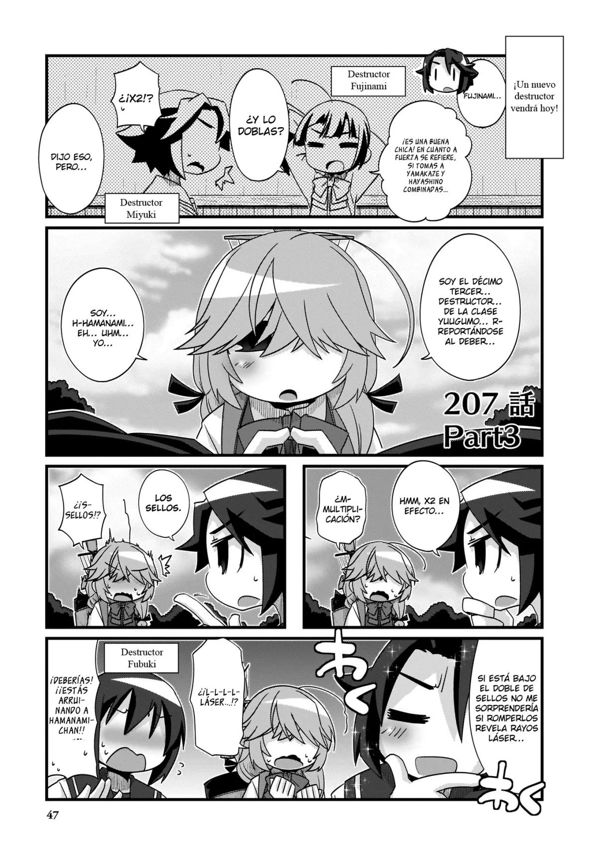 Kantai Collection 4-koma Comic: Fubuki- Ganbarimasu! Capítulo 207.2 en Línea - página 1