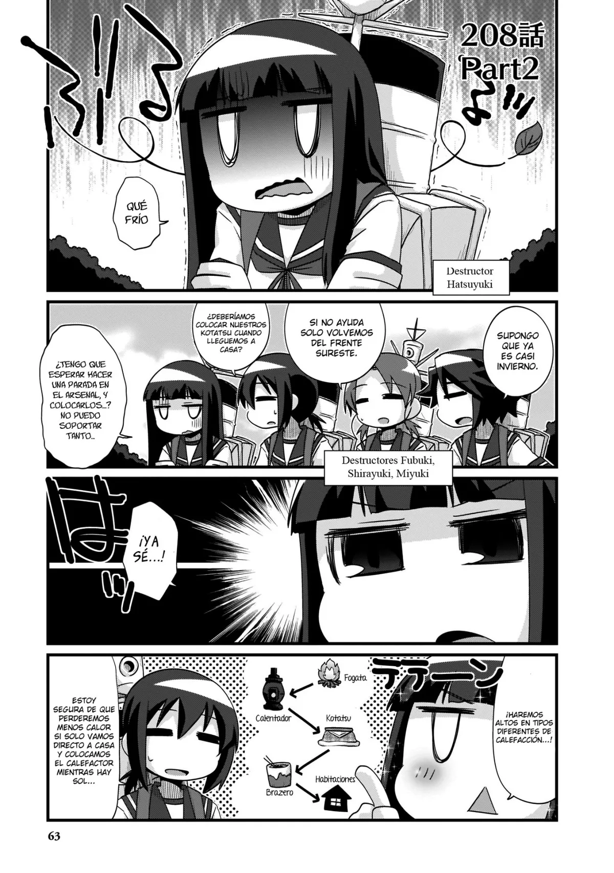 Kantai Collection 4-koma Comic: Fubuki- Ganbarimasu! Capítulo 208.1 en Línea - página 1