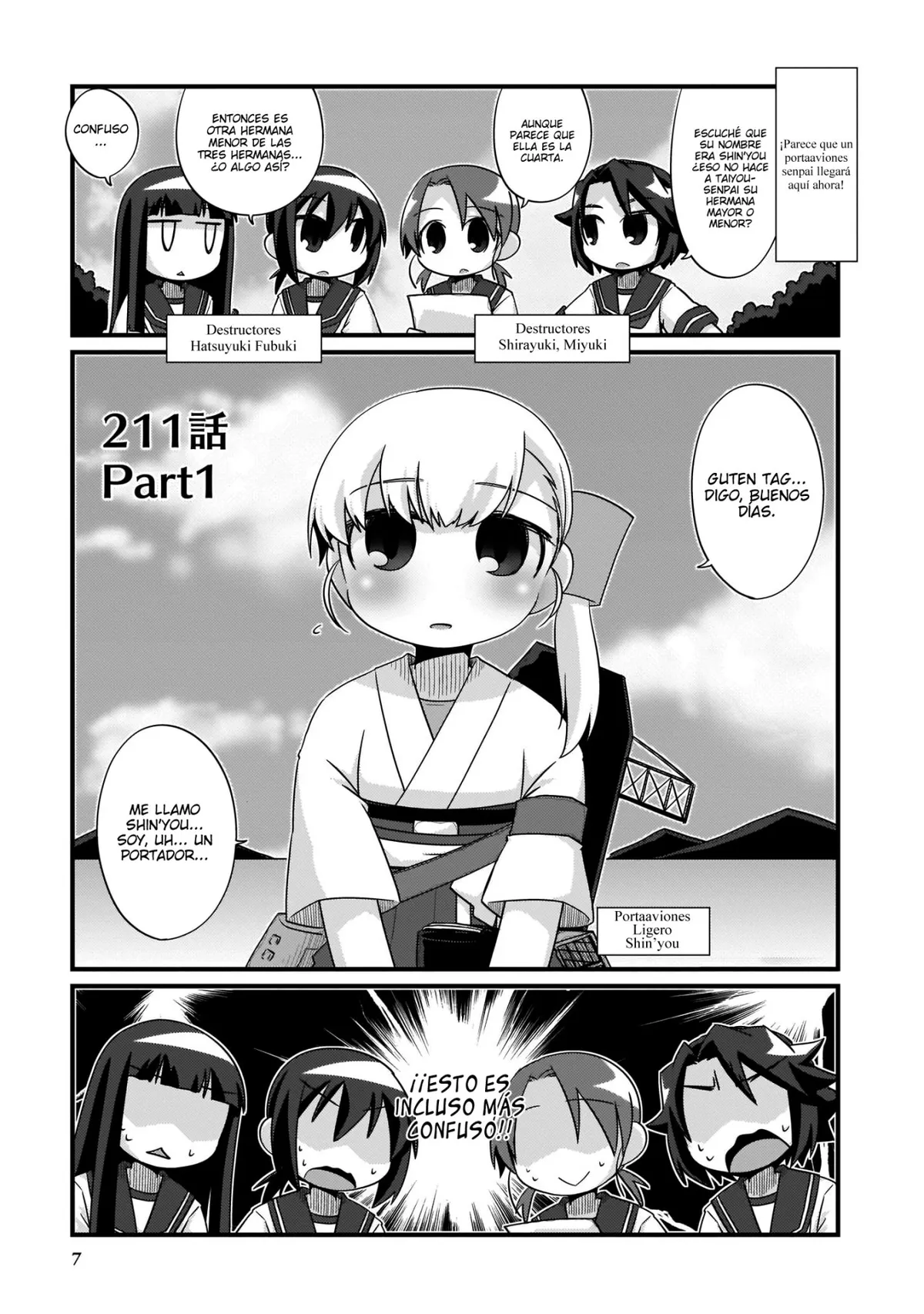 Kantai Collection 4-koma Comic: Fubuki- Ganbarimasu! Capítulo 211 en Línea - página 1