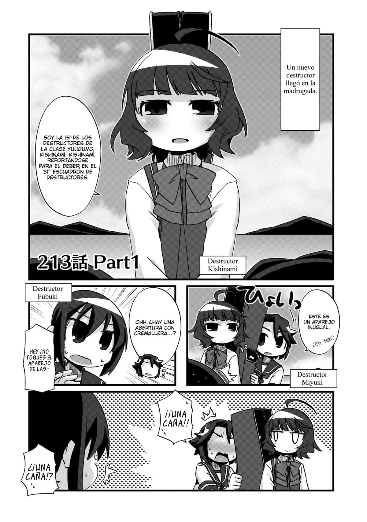 Kantai Collection 4-koma Comic: Fubuki- Ganbarimasu! Capítulo 213 en Línea - página 1