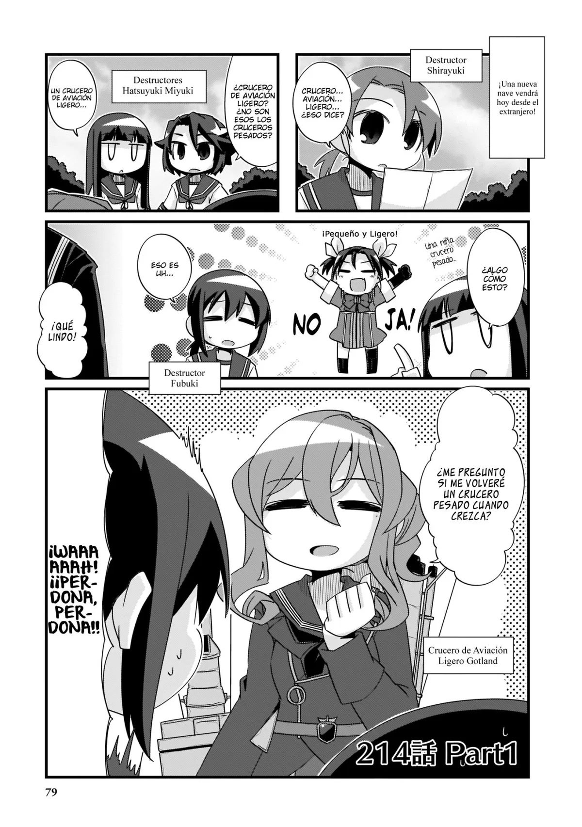 Kantai Collection 4-koma Comic: Fubuki- Ganbarimasu! Capítulo 214 en Línea - página 1