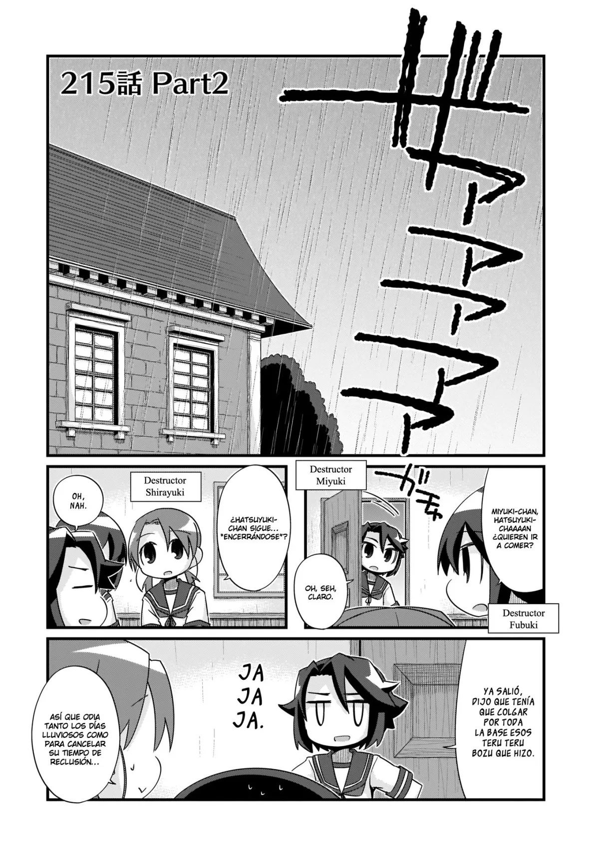Kantai Collection 4-koma Comic: Fubuki- Ganbarimasu! Capítulo 215.2 en Línea - página 1