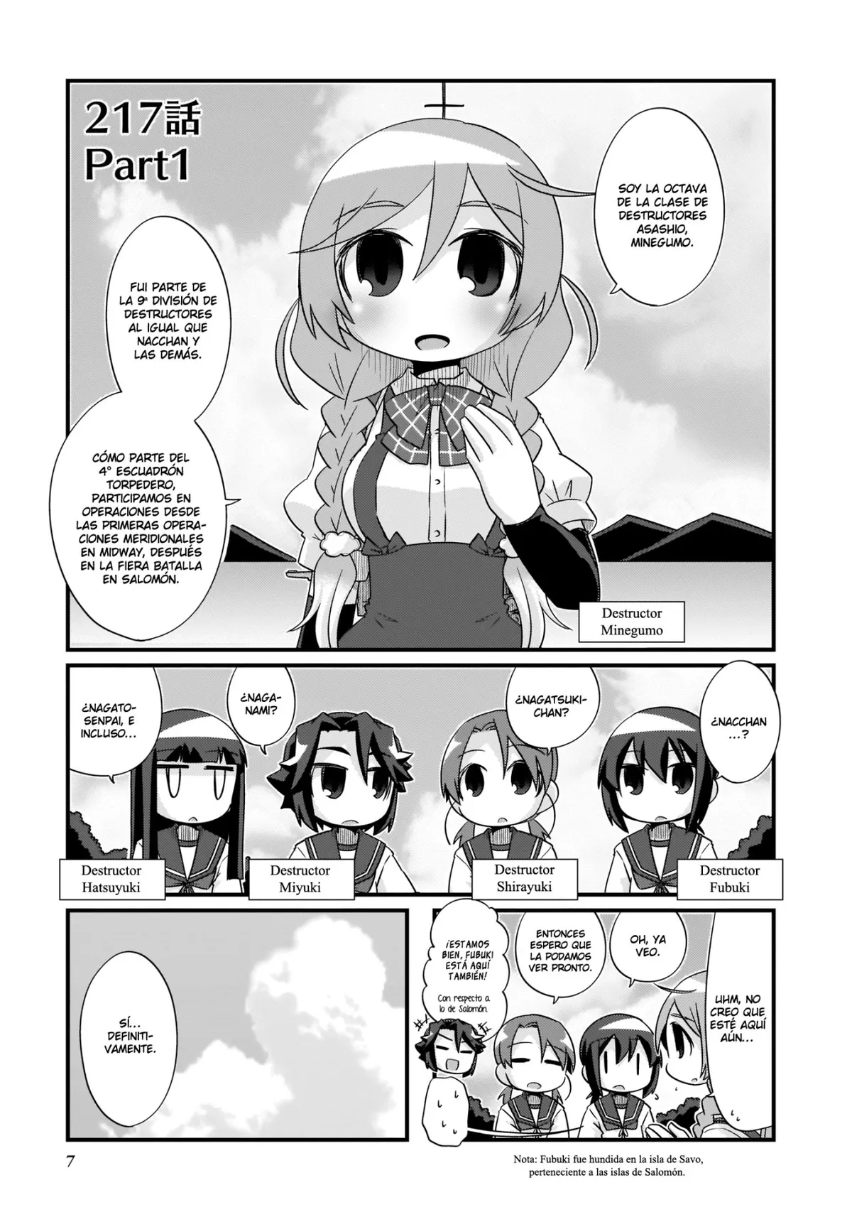 Kantai Collection 4-koma Comic: Fubuki- Ganbarimasu! Capítulo 217 en Línea - página 1