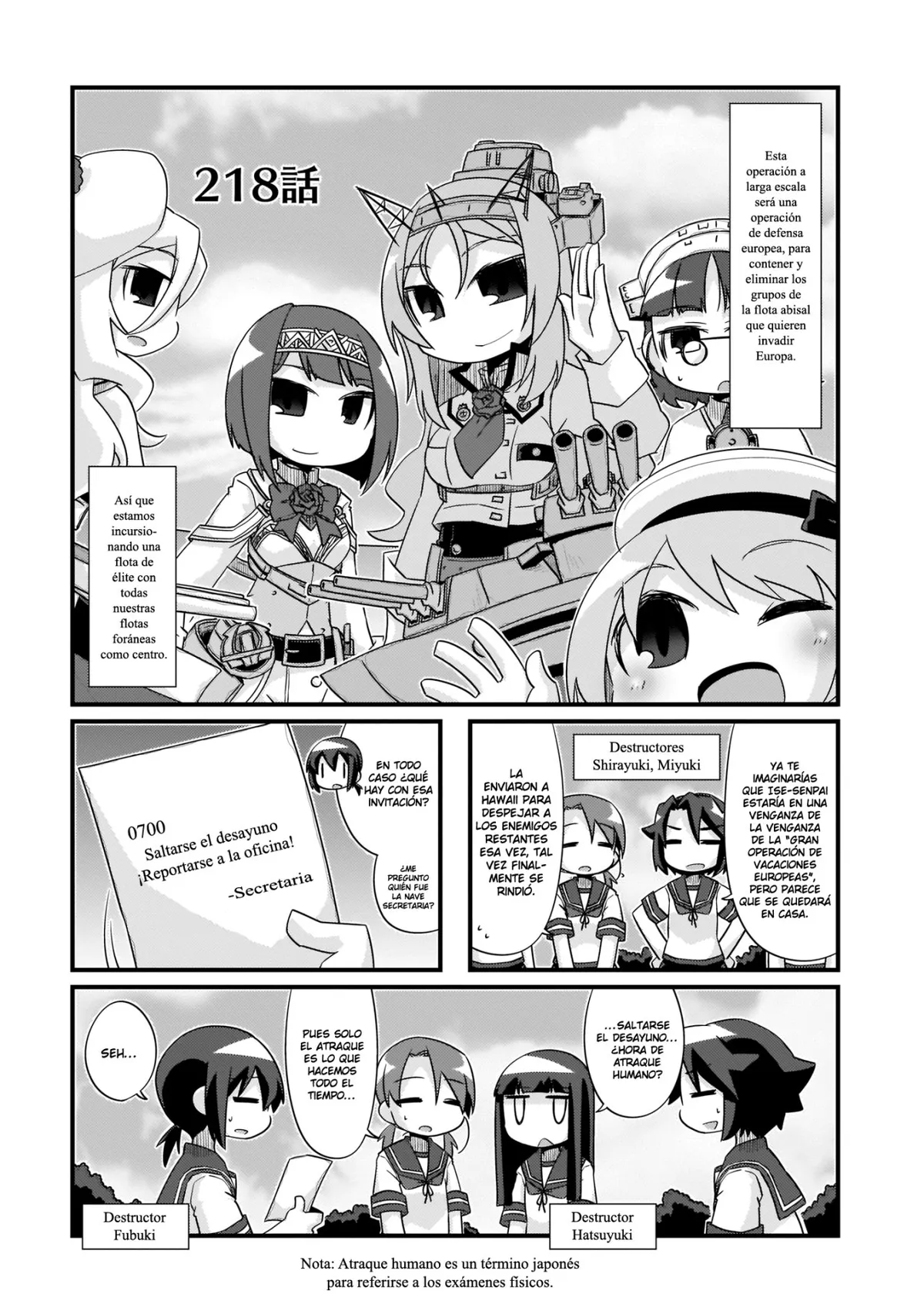 Kantai Collection 4-koma Comic: Fubuki- Ganbarimasu! Capítulo 218 en Línea - página 1