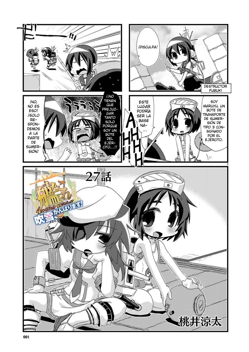 Kantai Collection 4-koma Comic: Fubuki- Ganbarimasu! Capítulo 27 en Línea - página 1