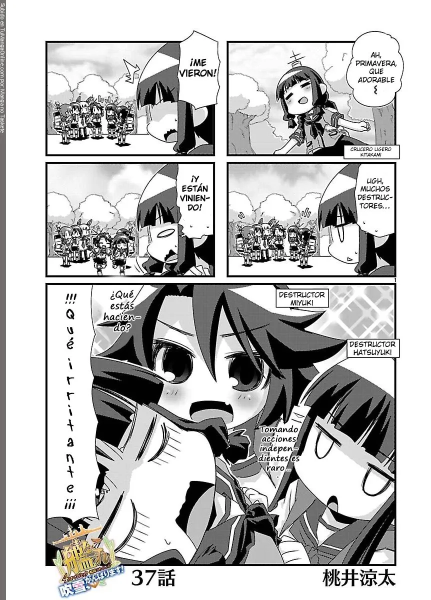 Kantai Collection 4-koma Comic: Fubuki- Ganbarimasu! Capítulo 37 en Línea - página 1
