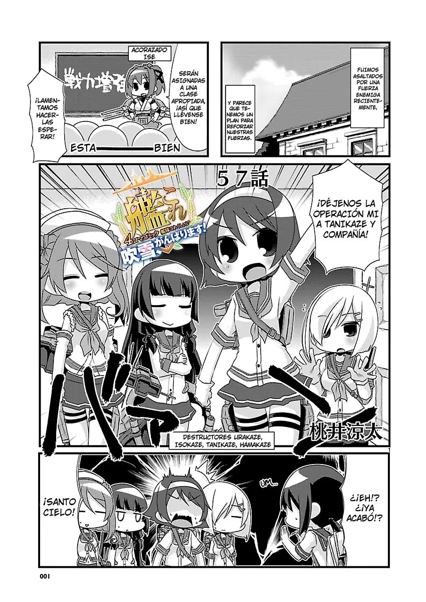 Kantai Collection 4-koma Comic: Fubuki- Ganbarimasu! Capítulo 57 en Línea - página 1