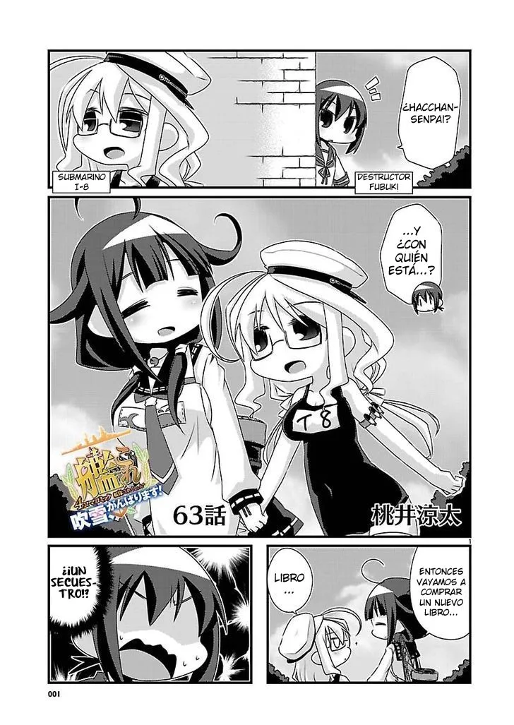 Kantai Collection 4-koma Comic: Fubuki- Ganbarimasu! Capítulo 63 en Línea - página 1