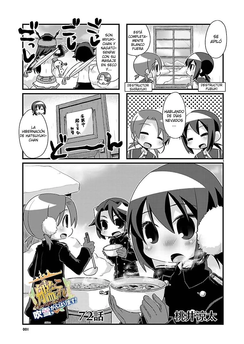 Kantai Collection 4-koma Comic: Fubuki- Ganbarimasu! Capítulo 72 en Línea - página 1