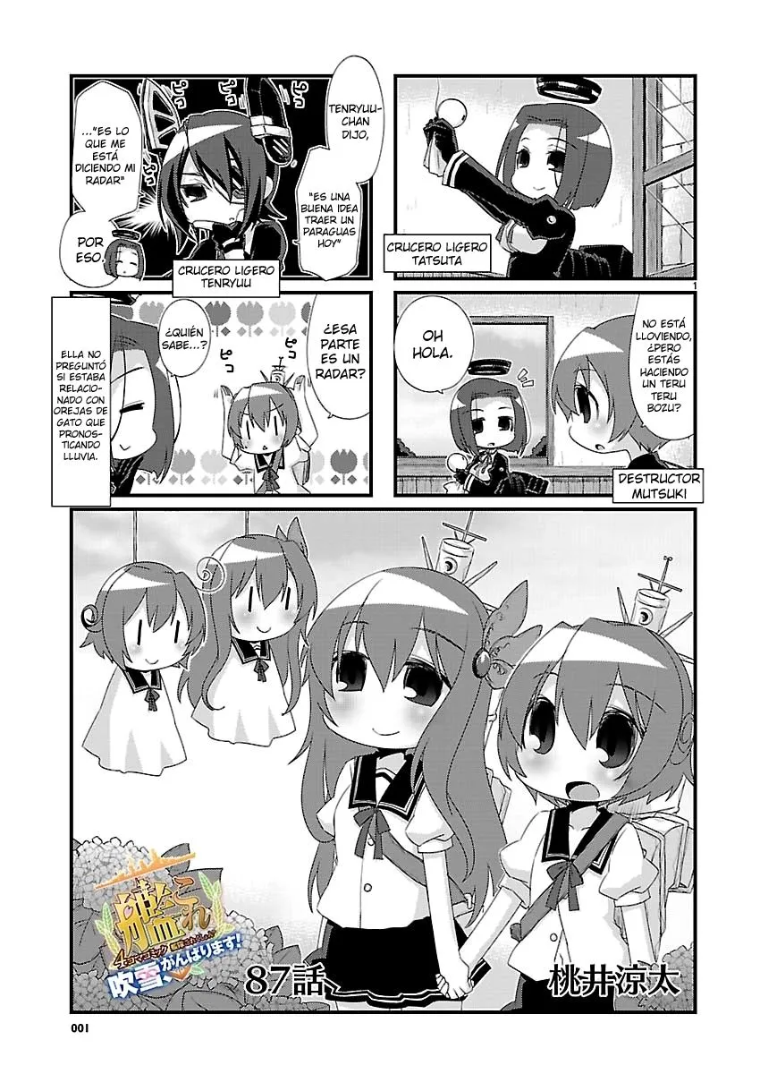 Kantai Collection 4-koma Comic: Fubuki- Ganbarimasu! Capítulo 87 en Línea - página 1