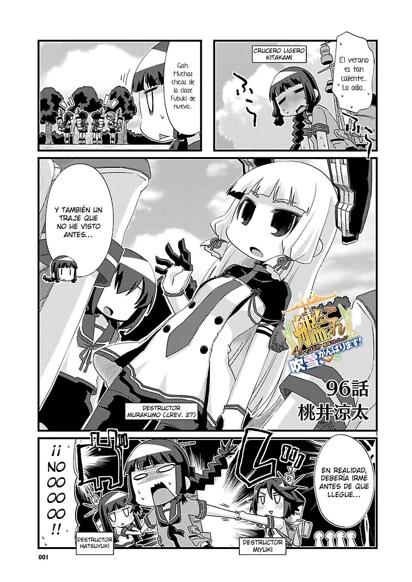 Kantai Collection 4-koma Comic: Fubuki- Ganbarimasu! Capítulo 96 en Línea - página 1