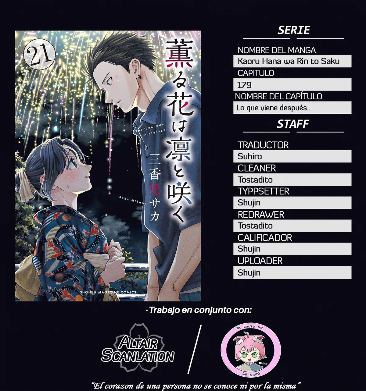 Kaoru Hana Wa Rin To Saku Capítulo 179 en Línea - página 1