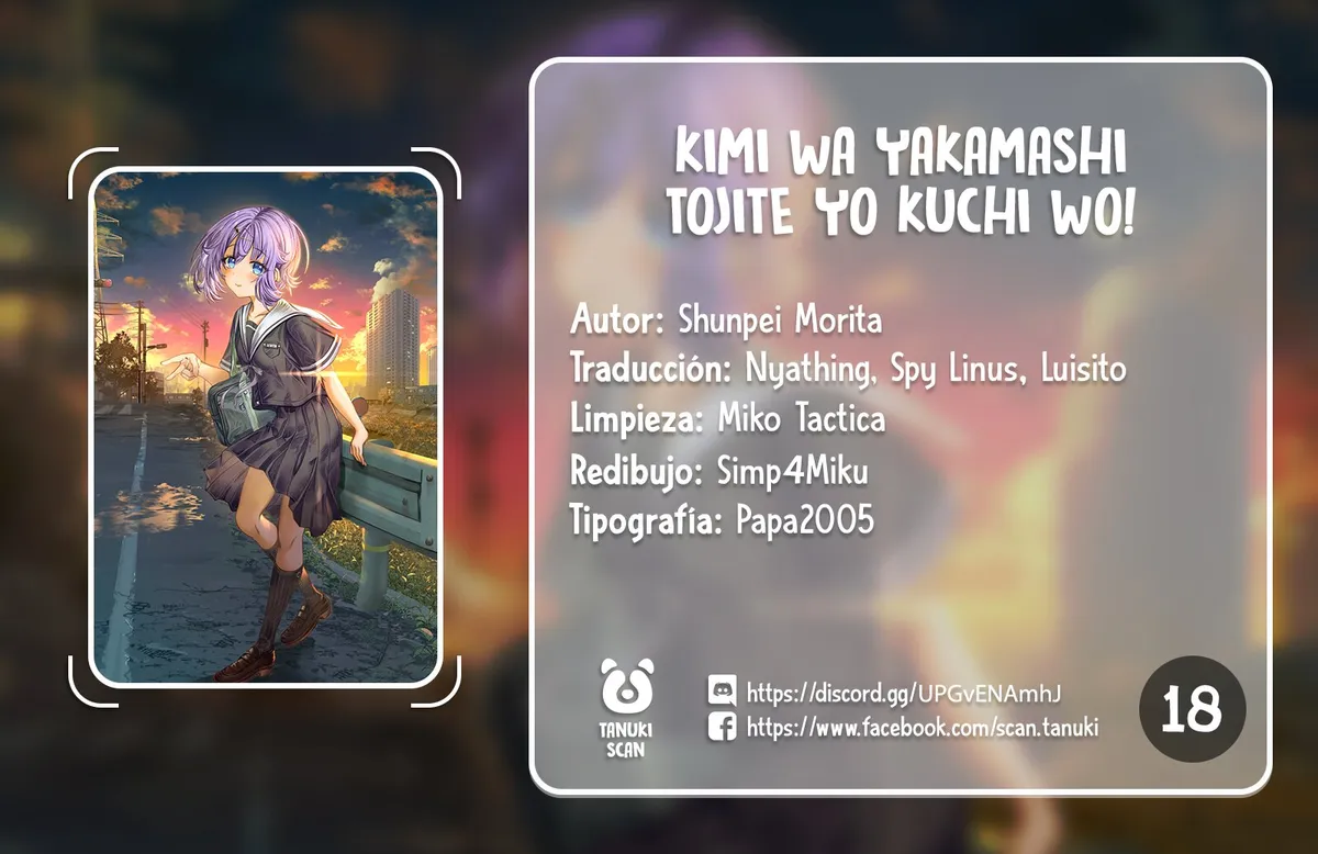 Kimi wa Yakamashi Tojite yo Kuchi wo! Capítulo 18 en Línea - página 1