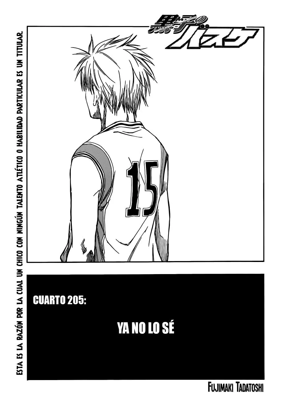 Kuroko no Basket Capítulo 205 en Línea - página 1