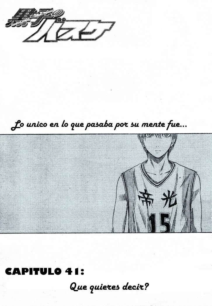 Kuroko no Basket Capítulo 41 en Línea - página 1