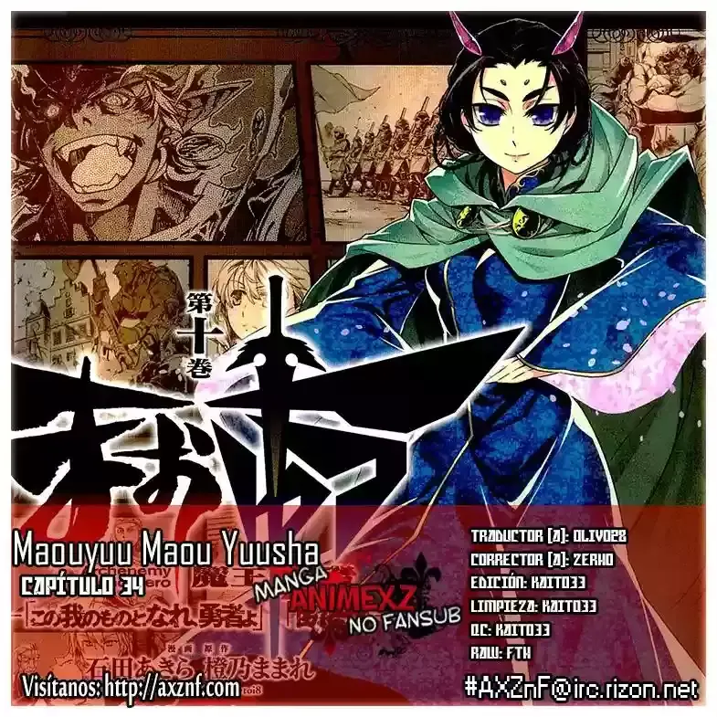 Maoyuu Maou Yuusha - "Kono Watashi no Mono Tonare, Yuusha yo" "Kotowaru!" Capítulo 34 en Línea - página 1