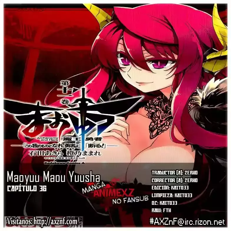 Maoyuu Maou Yuusha - "Kono Watashi no Mono Tonare, Yuusha yo" "Kotowaru!" Capítulo 36 en Línea - página 1
