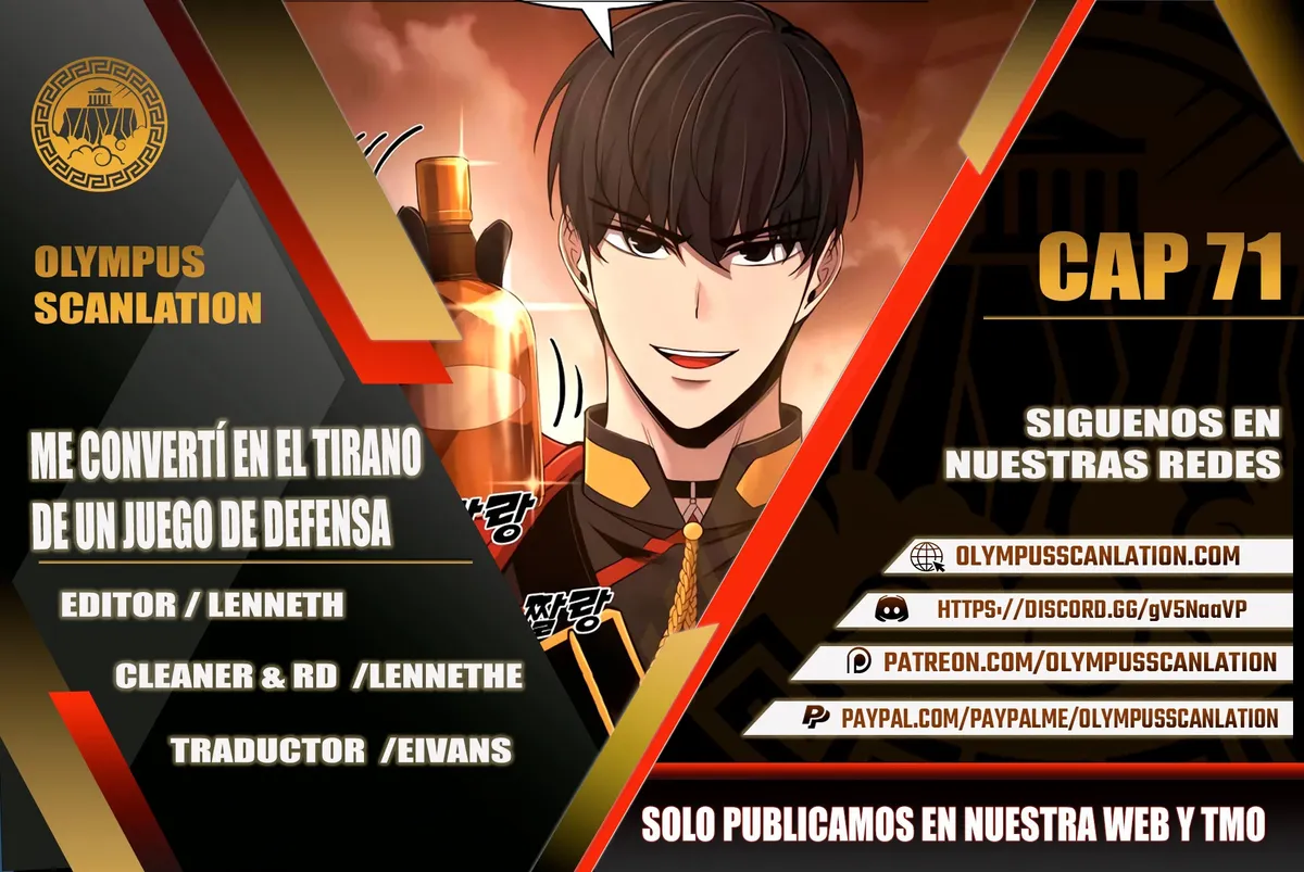 Me convertí en el tirano de un juego de defensa Capítulo 71 en Línea - página 1