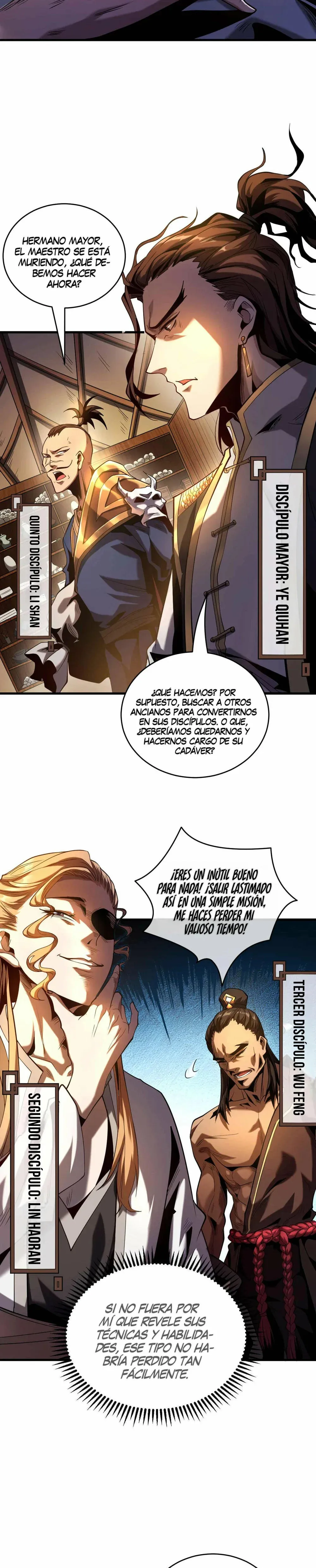¡Mientras mis discípulos se matan entrenando, yo me relajo! Capítulo 1 en Línea - página 6