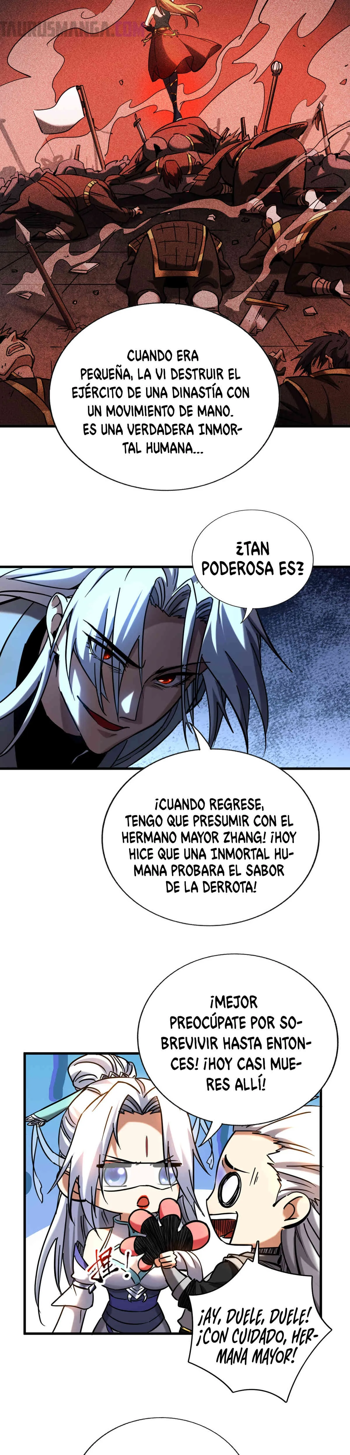 ¡Mientras mis discípulos se matan entrenando, yo me relajo! Capítulo 100 en Línea - página 8