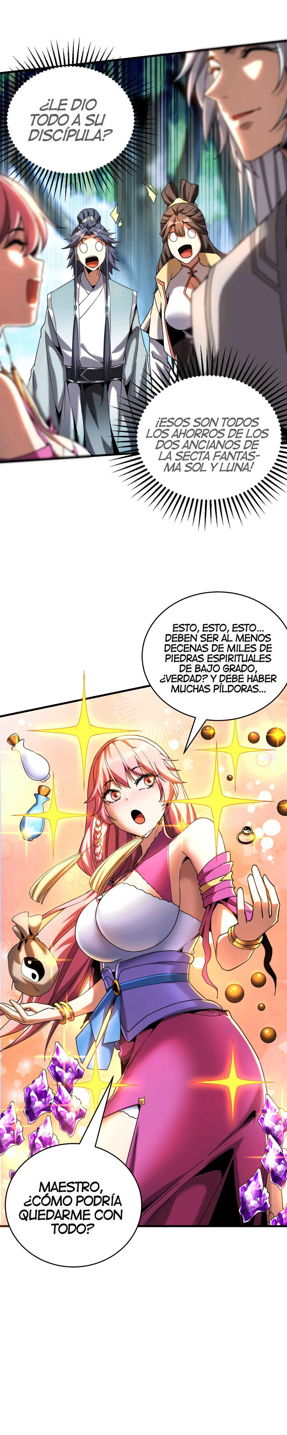 ¡Mientras mis discípulos se matan entrenando, yo me relajo! Capítulo 13 en Línea - página 12