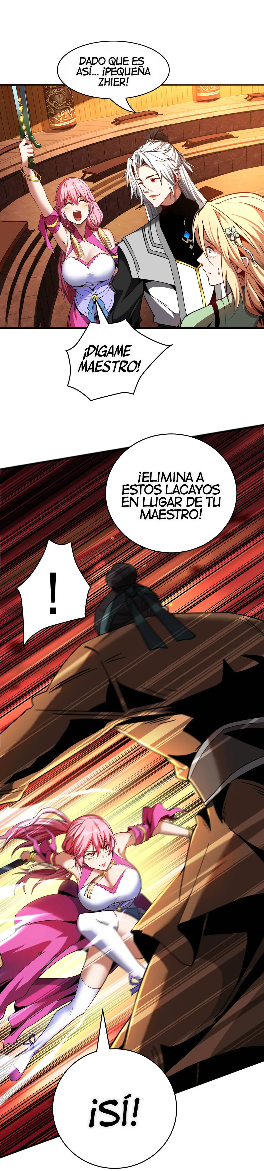 ¡Mientras mis discípulos se matan entrenando, yo me relajo! Capítulo 15 en Línea - página 16