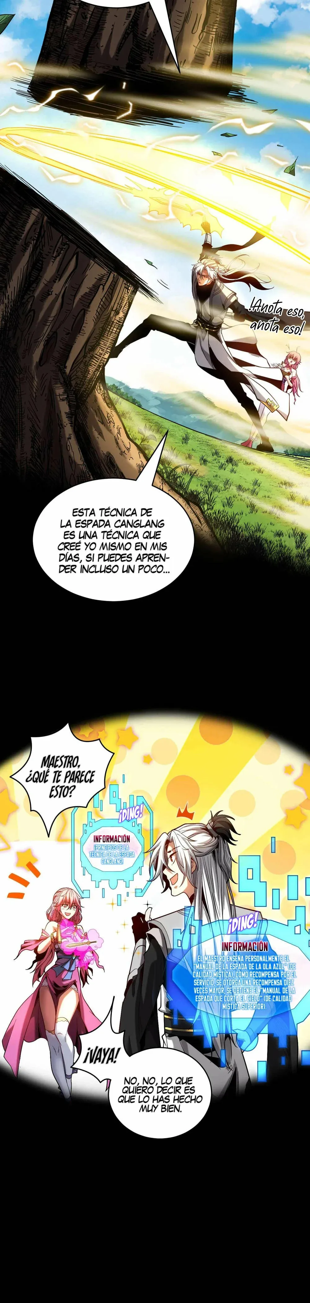 ¡Mientras mis discípulos se matan entrenando, yo me relajo! Capítulo 4 en Línea - página 15