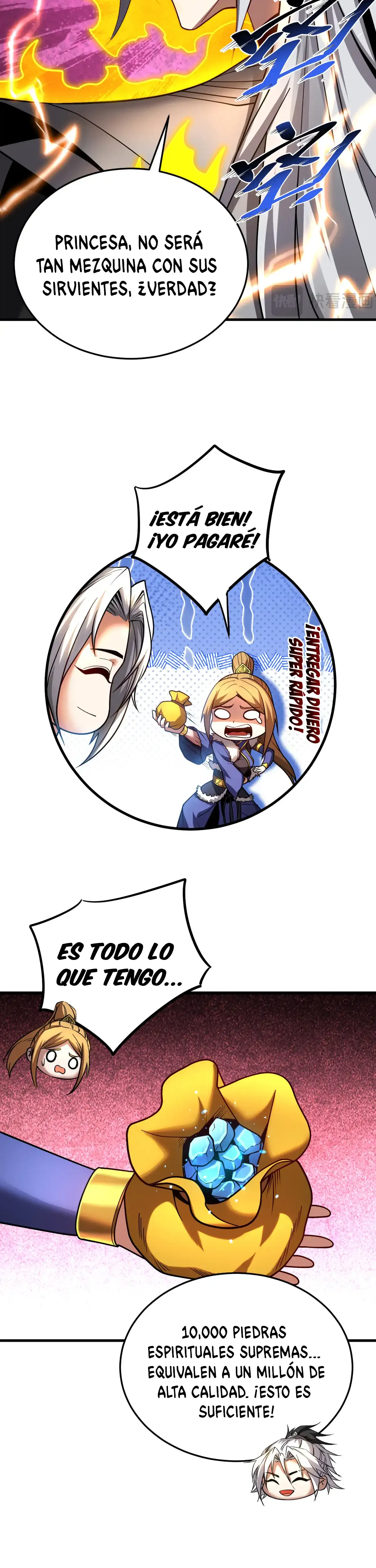 ¡Mientras mis discípulos se matan entrenando, yo me relajo! Capítulo 87 en Línea - página 9