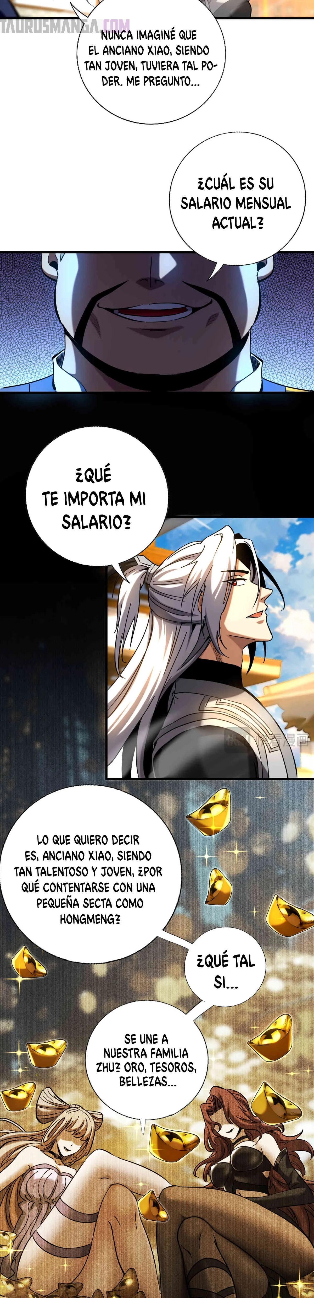 ¡Mientras mis discípulos se matan entrenando, yo me relajo! Capítulo 98 en Línea - página 8