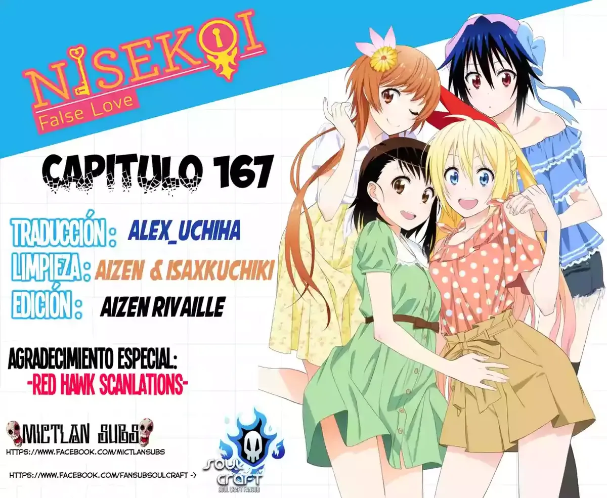Nisekoi Capítulo 167 en Línea - página 1