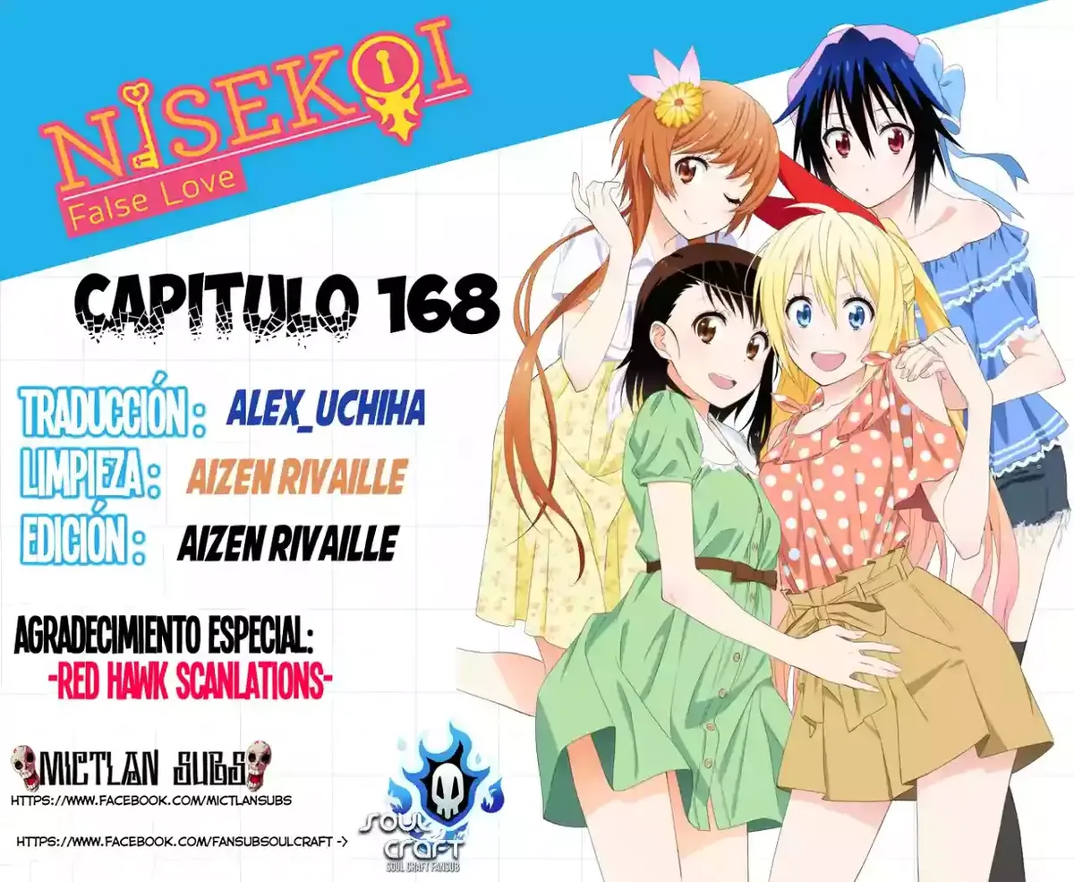 Nisekoi Capítulo 168 en Línea - página 1