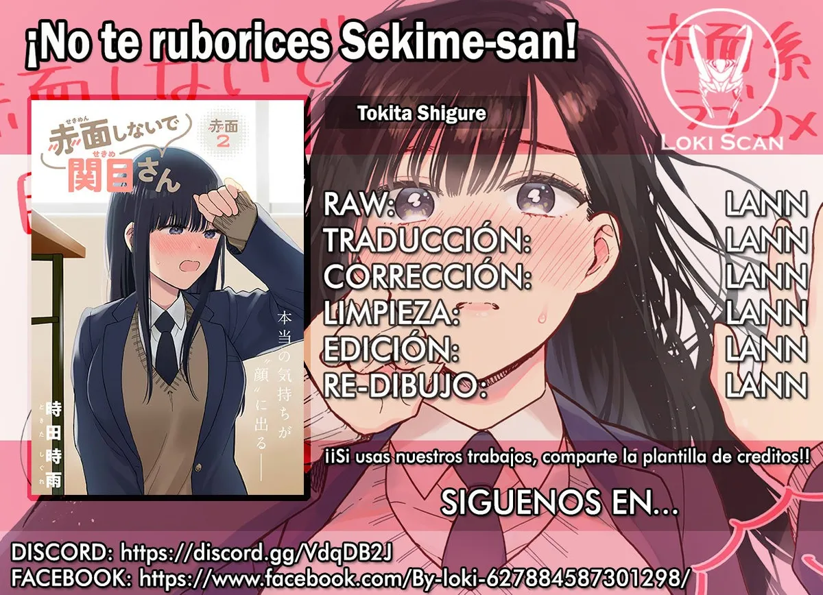 ¡No te ruborices Sekime-san! Capítulo 30 en Línea - página 1