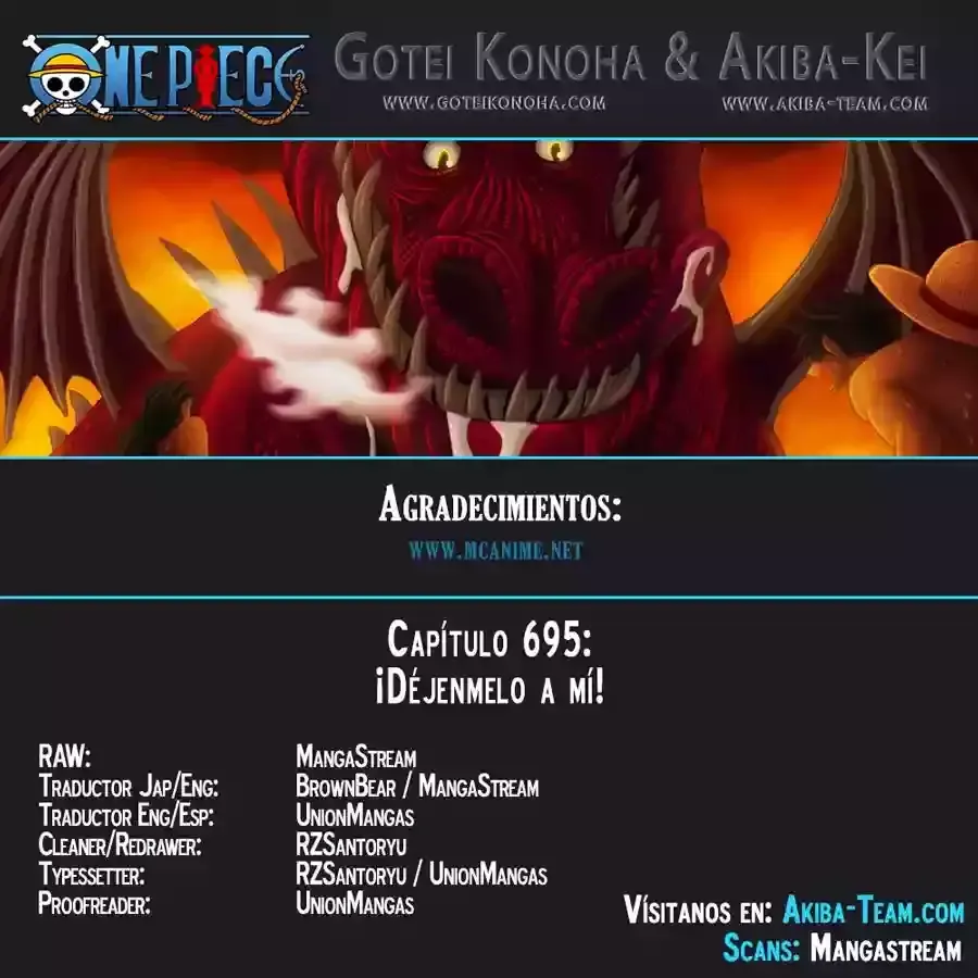 One Piece Capítulo 695 en Línea - página 1