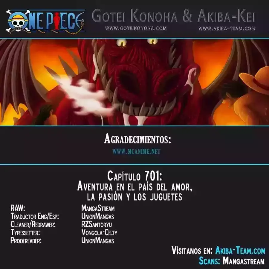 One Piece Capítulo 701 en Línea - página 1