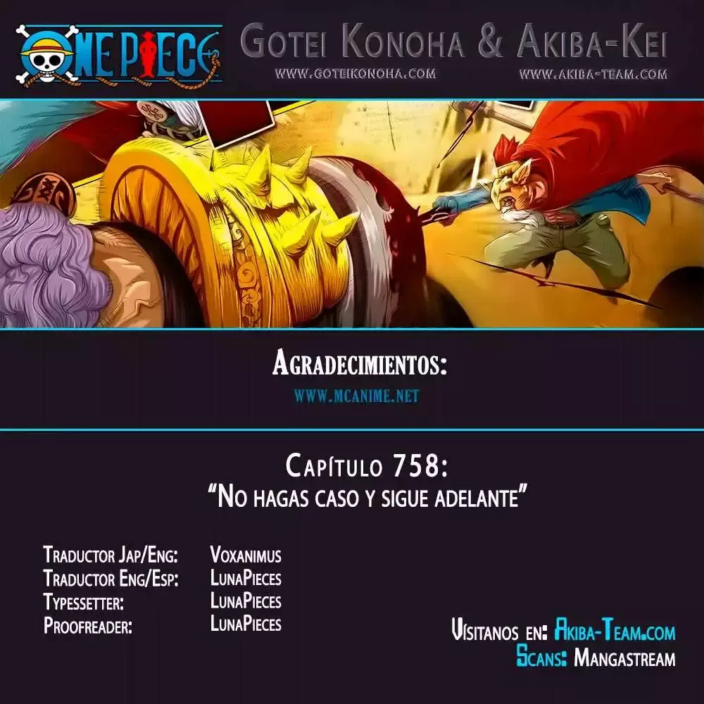 One Piece Capítulo 758 en Línea - página 1