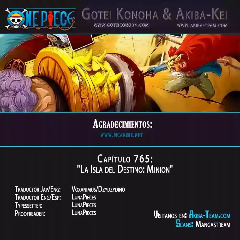 One Piece Capítulo 765 en Línea - página 1