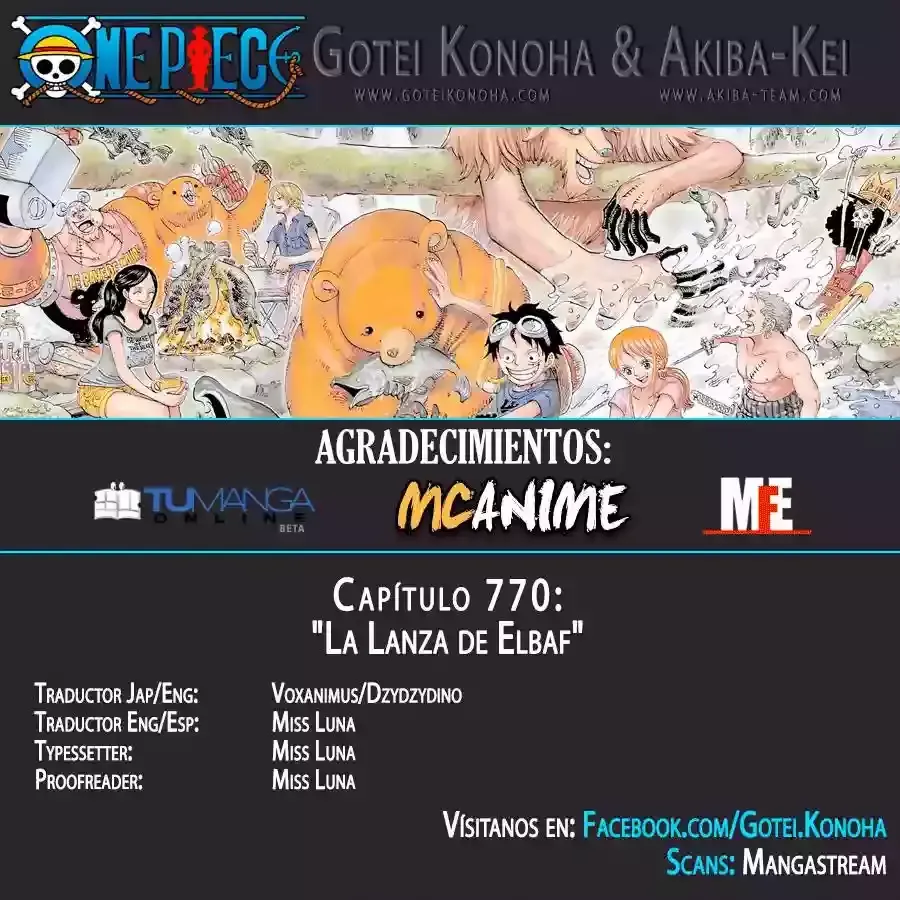 One Piece Capítulo 770 en Línea - página 1