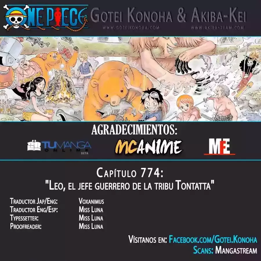 One Piece Capítulo 774 en Línea - página 1