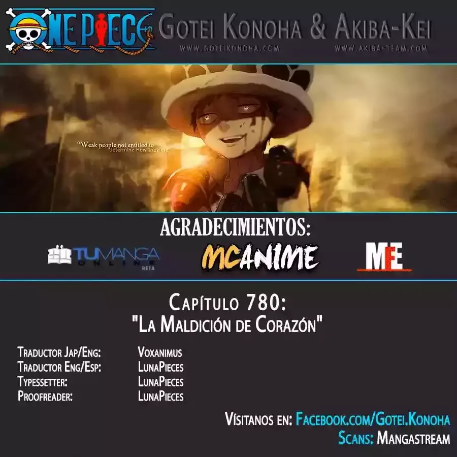 One Piece Capítulo 780 en Línea - página 1
