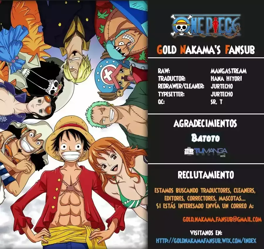 One Piece Capítulo 822 en Línea - página 1