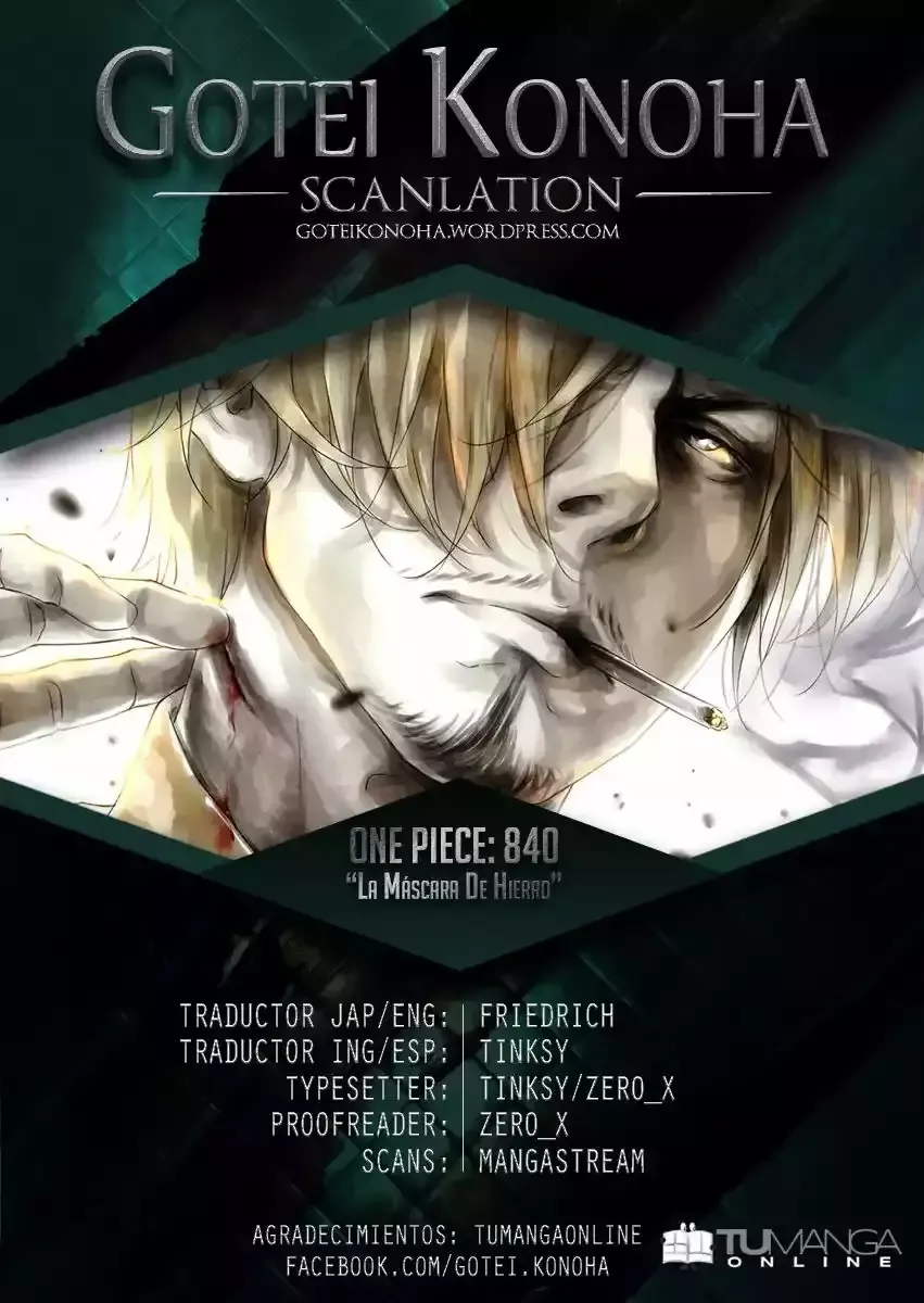 One Piece Capítulo 840 en Línea - página 1