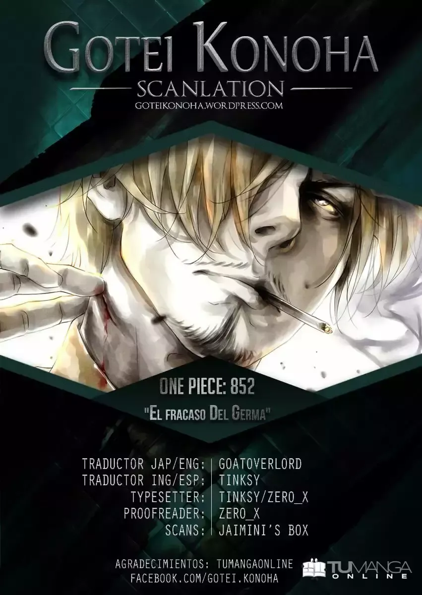 One Piece Capítulo 852 en Línea - página 1
