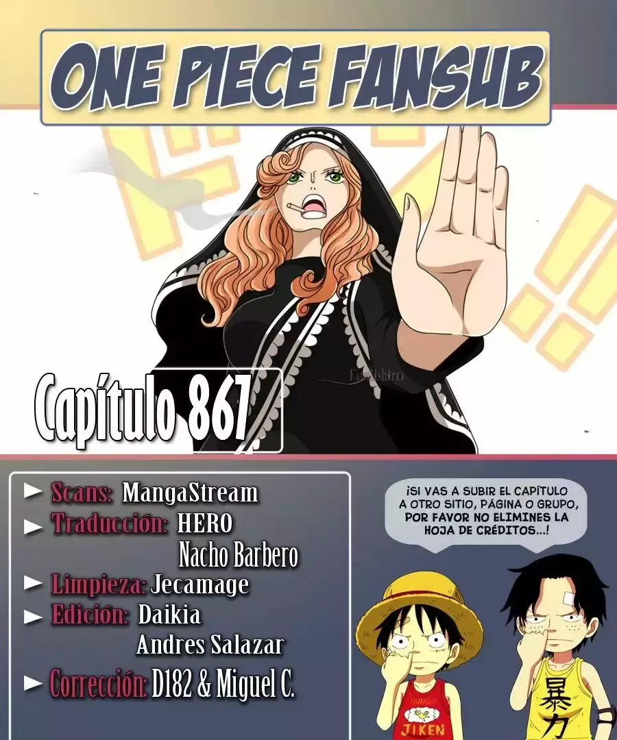 One Piece Capítulo 867 en Línea - página 1