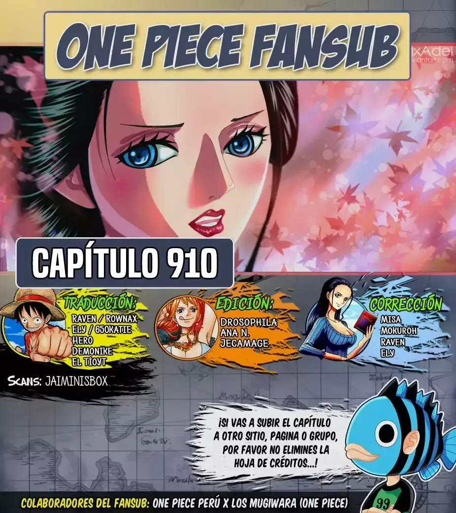 One Piece Capítulo 910 en Línea - página 1